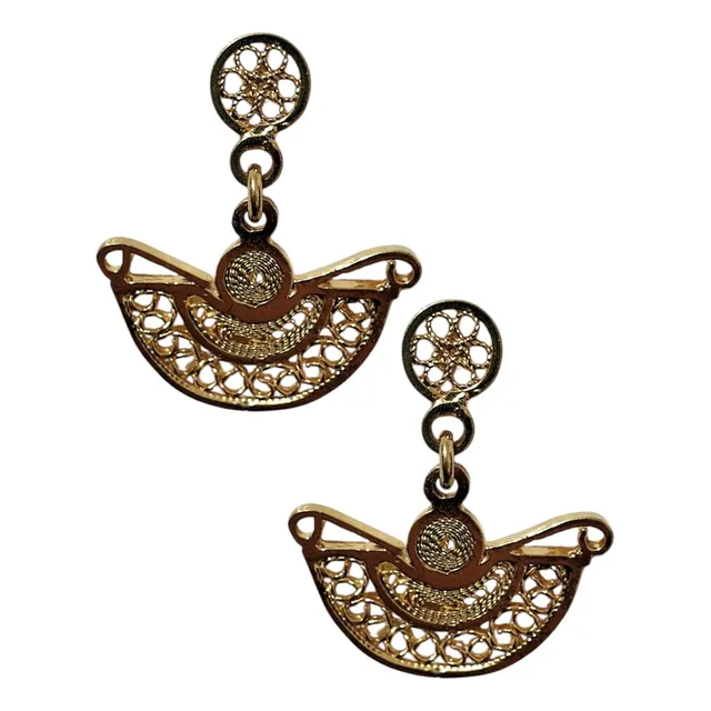 Topo Abanico Filigrana Bronce Oro 18k Lania Joyeros