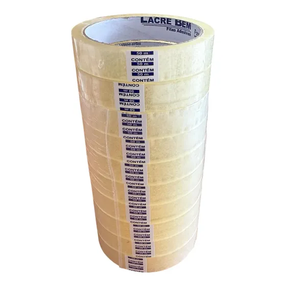 Lacre Bem kit 10 fita adesiva 18mm x 50 metros