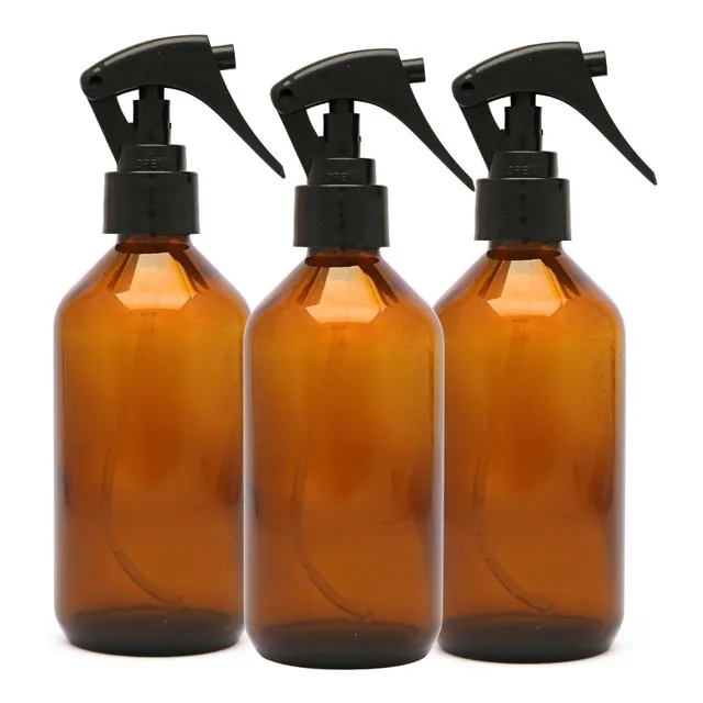 Frasco Vidro Âmbar Spray 250ml Organize Kit C/3