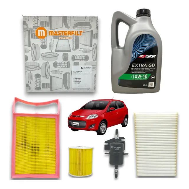 Kit 4 Filtros Fiat Palio Adventure Etorq 1.6 + Aceite Puma