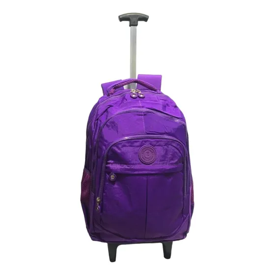 Mochila Escolar De Rodinha Juvenil De Nylon Estilo Tactel