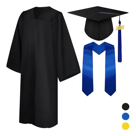 5pz Toga Birrete Graduación Borla Estola Impresión Anual