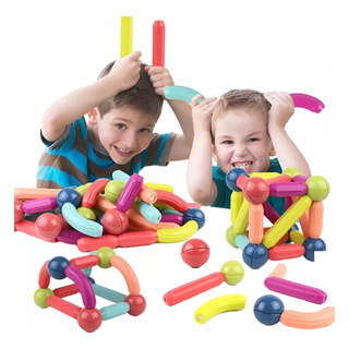 Juego Bloques Para Armar Magnético Barra Magnetic 100 Piezas Juego Bloques Para Armar Magnético Barra Magnetic 100 Piezas