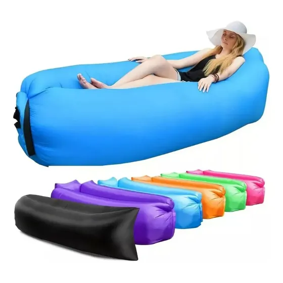 Sofá Banano Sillón Inflable Tumbona De Camping Unicolor