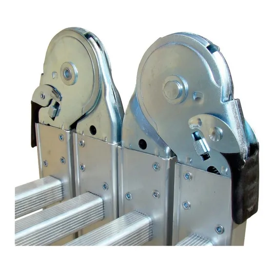 Escalera de aluminio multipropósito Peldaños 706756 plateado