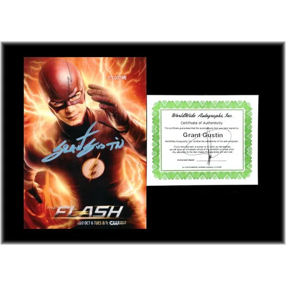 Grant Gustin The Flash Barry Allen Dc Autógrafo En Foto 5x7