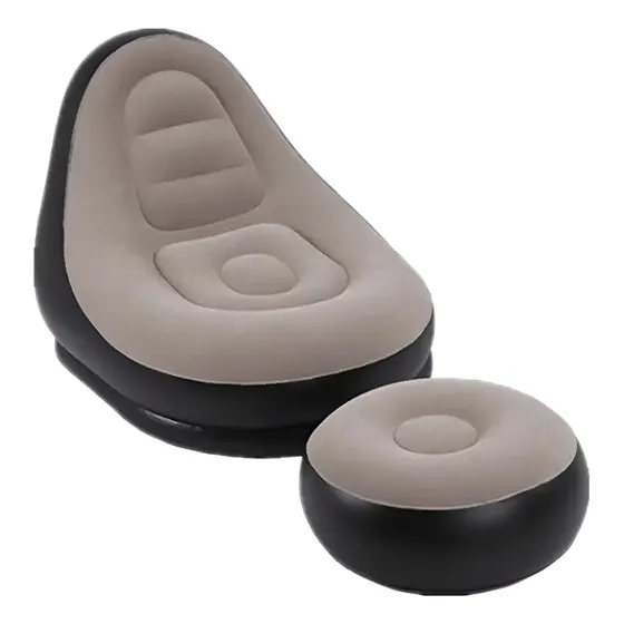Sillín Silla Individual Inflable Portátil Puff Reposa Pies