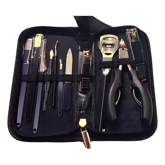 Set Podologia Profesional Acero Inoxidable 11 Piezas