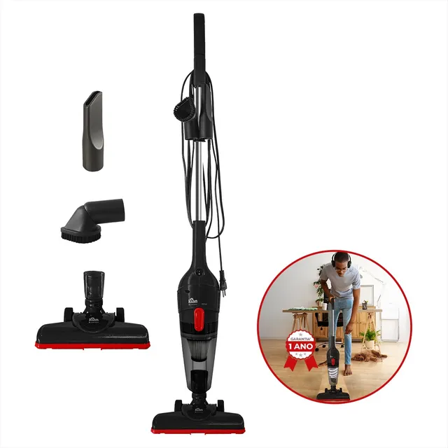 Aspirador De Pó Vertical 3 Em 1 1300w Limpa Chão E Carro