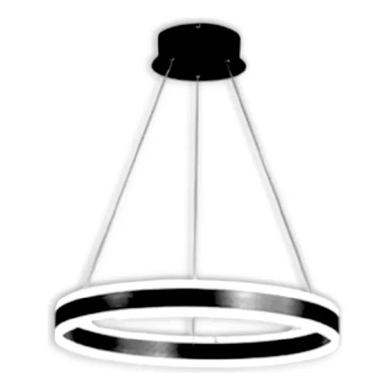 Lámpara Colgante Moderna Led Aro Negra (col127) 