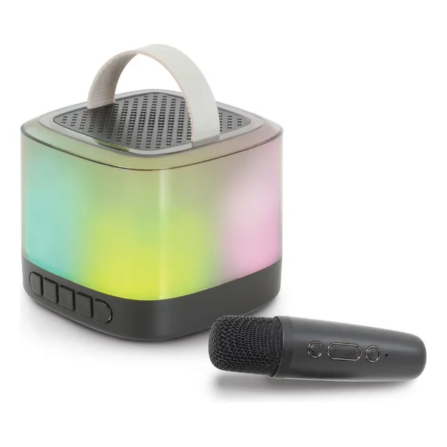 Bocina Bluetooth Con Karaoke Y Led - Microfono Inalambrico