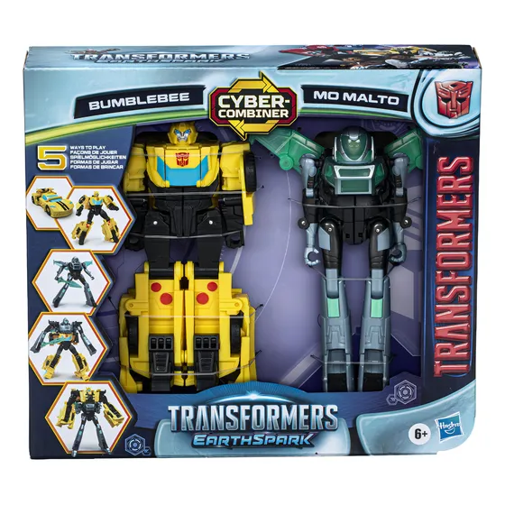Figura Transformers EarthSpark Bumblebee y Mo Malto