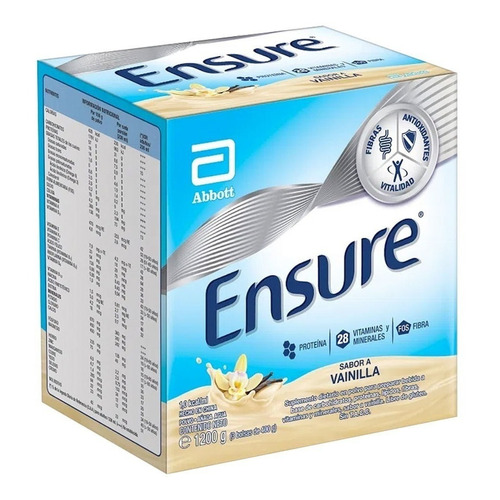 Suplemento en polvo Ensure  Base carbohidratos sabor vainilla en caja de 1.2kg