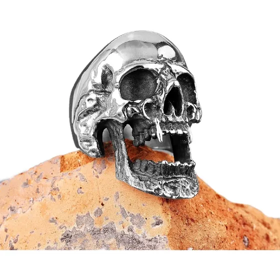 Anillo De Acero  De Calavera