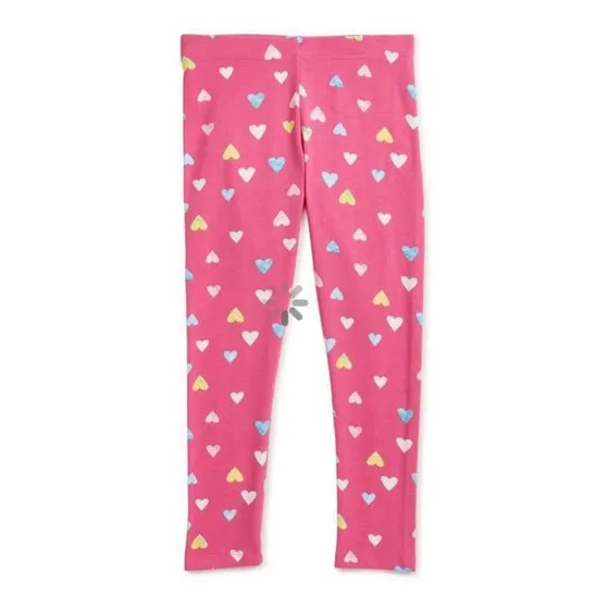 Leggin De Niña Rosa Con Estampado De Corazones