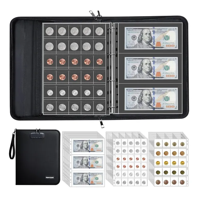 Álbum De Colección De Monedas Para Coleccionistas Con Cer...