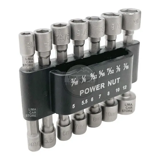 Set Juego 14 Dados Hex Magneticos Para Taladro Mm / Pulgadas