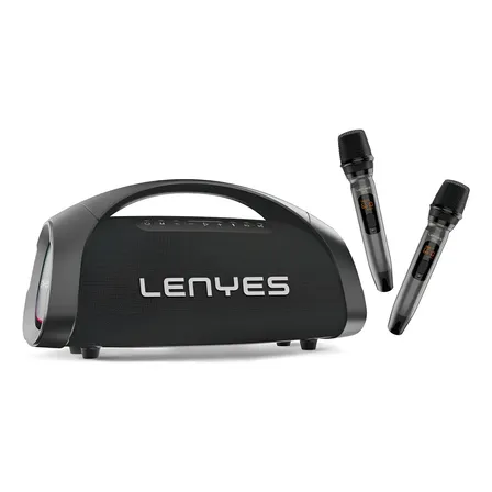 Parlante Karaoke Lenyes S873 Bluetooth 5.3 Tws 400w Ipx6 Negro