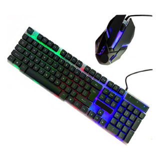 Kit Gamer Teclado E Mouse Rgb Led Colorido Videogame Pc Usb Kit Gamer Teclado E Mouse Rgb Led Colorido Videogame Pc Usb