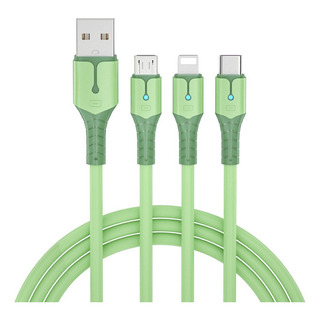 Cabo Carregador Usb 3in1 RĂĄpido 4.8 Usb-c V8 Cabo Lightning Cabo Carregador Usb 3in1 RĂĄpido 4.8 Usb-c V8 Cabo Lightning