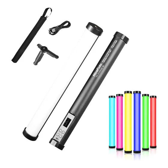 Tubo Led Nicefoto Tc-210 Rgb 10w Recargable 5200 Mah 1000lm