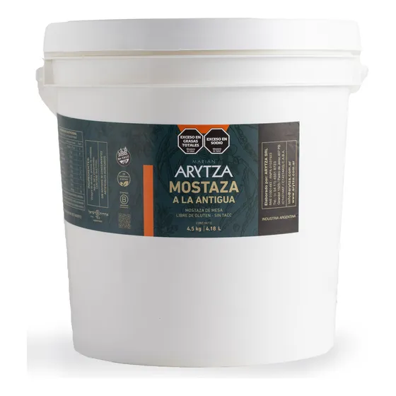 Mostaza Gourmet Arytza A La Antigua 4,5kg - Uso Gastronómico