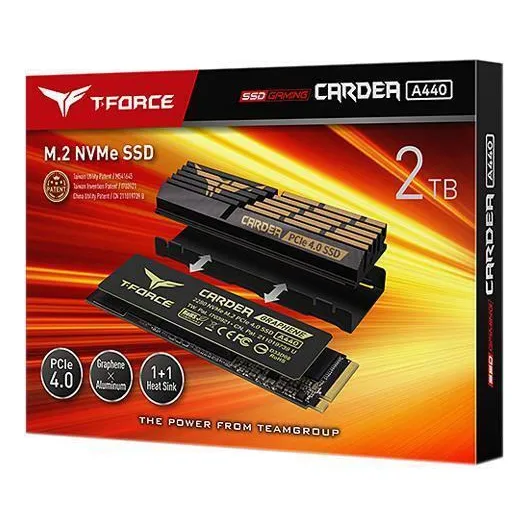 Disco Sólido T-force Ssd Nvme Cardea A440 2tb Color Negro