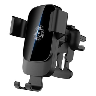 Cargador De Coche Inalámbrico Negro Con Soporte Para Teléfon Cargador De Coche Inalámbrico Negro Con Soporte Para Teléfon