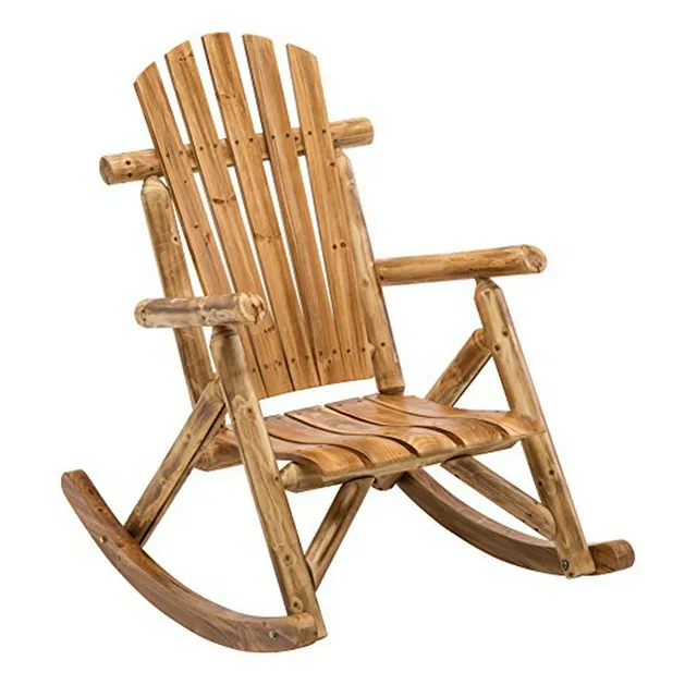Silla Mecedora De Madera Antigua Para Exterior En Porche Rús