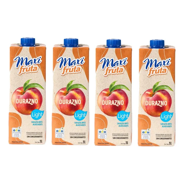 Jugo Light Sabor Durazno Maxifruta 1 L X4 Un