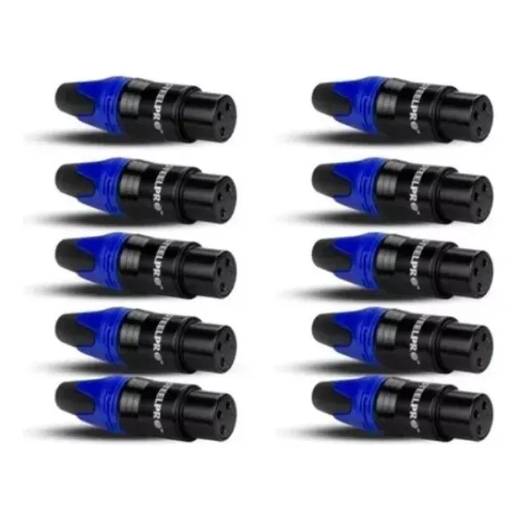 Conector Xlr Tipo Canon Hembra Audio Y Dmx Steelpro 10pcs