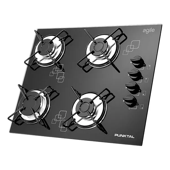Anafe Empotrar Con Mesada De Vidrio Punktal Ag848