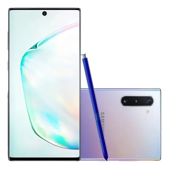 Smartphone Samsung Galaxy Note10 256gb 8gb Ram Tela 6.3 Cor Prateado - Aceitável (Recondicionado)