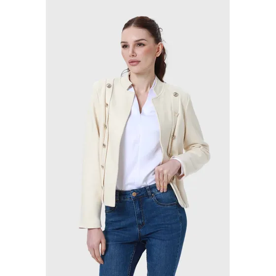 Chaqueta Mujer Gamuza Arena
