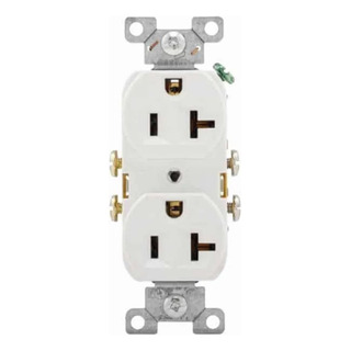 Contacto Dúplex Comercial Blanco Polarizado 20a 127v Arrow Contacto Dúplex Comercial Blanco Polarizado 20a 127v Arrow