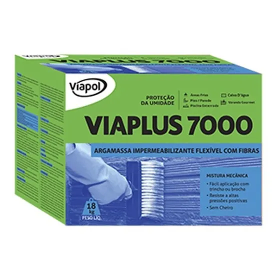 Impermeabilizante Flexible Fibrado Viaplus 7000 X 18 K - Eli