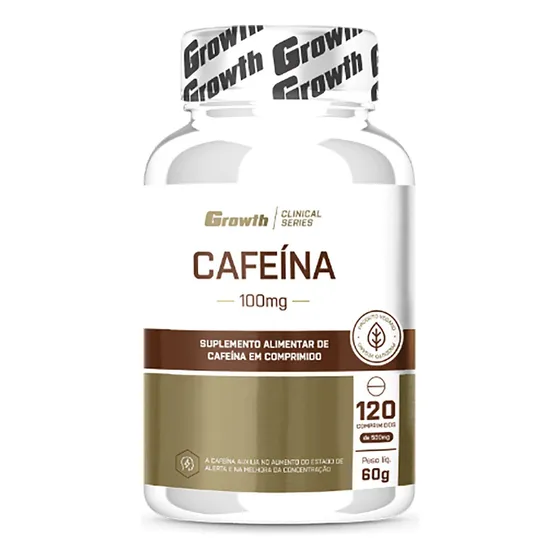 Cafeína 100mg - Growth Supplements Sabor Sem Sabor