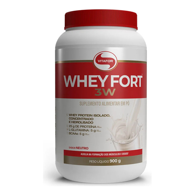 Whey Fort 3w Neutro 900g Vitafor