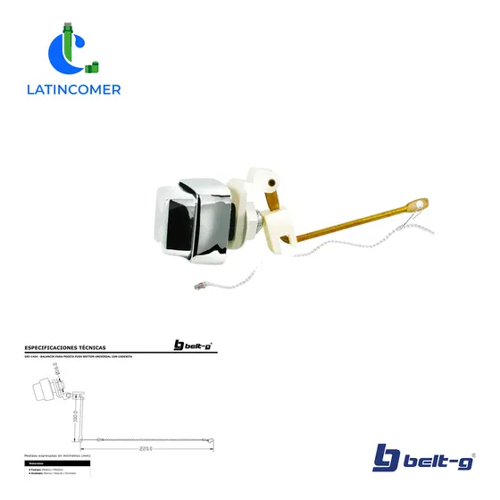 Balancin Para Poceta Push Bottom Universal. Gri-1454