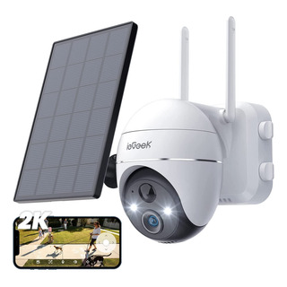 Solar Cámara De Seguridad Iegeek 2k/3mp Wifi Con Alama Solar Cámara De Seguridad Iegeek 2k/3mp Wifi Con Alama