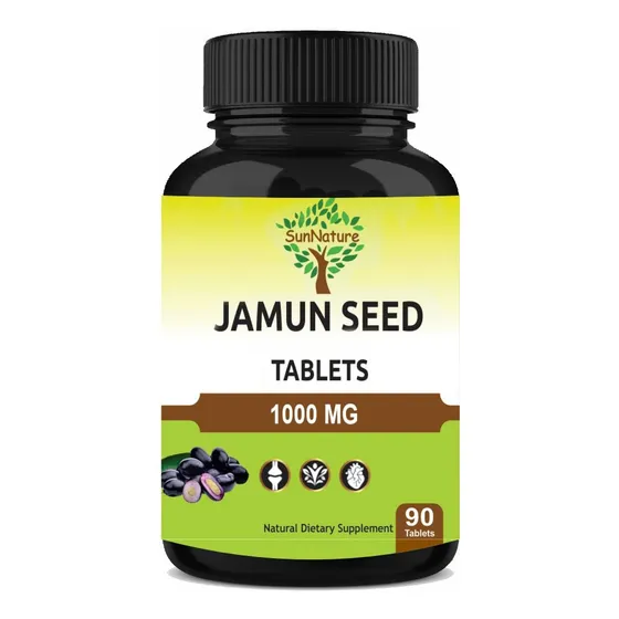 Suplemento Sunnature, Tabletas De Semillas De Jamun, 1000 Mg