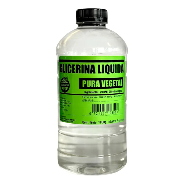 Glicerina Líquida Vegetal 1kg Grado Usp Pura 100% Calidad!!