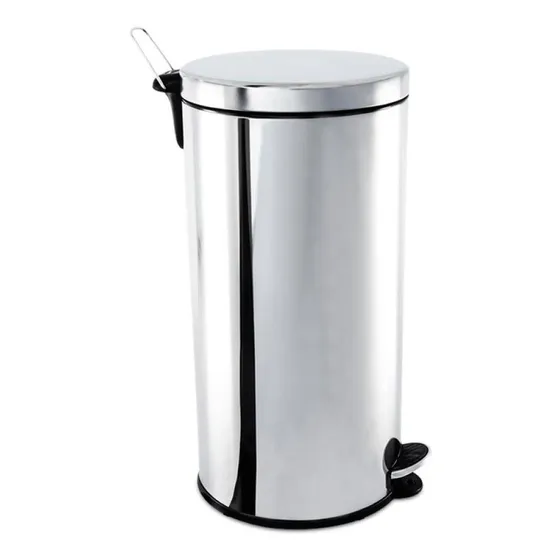 Lixeira Inox 30l Lixeira Com Pedal E Cesto Removível Brinox