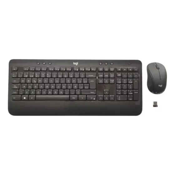 Kit de teclado y mouse inalámbrico Logitech MK540 Español España de color negro