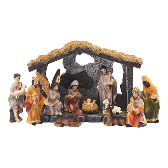 Pesebre Grande De Resina Con La Sagrada Familia