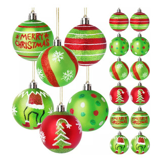 Y 12 Piezas De Adornos De Bolas De Navidad Para Árbol, Y 12 Piezas De Adornos De Bolas De Navidad Para Árbol,
