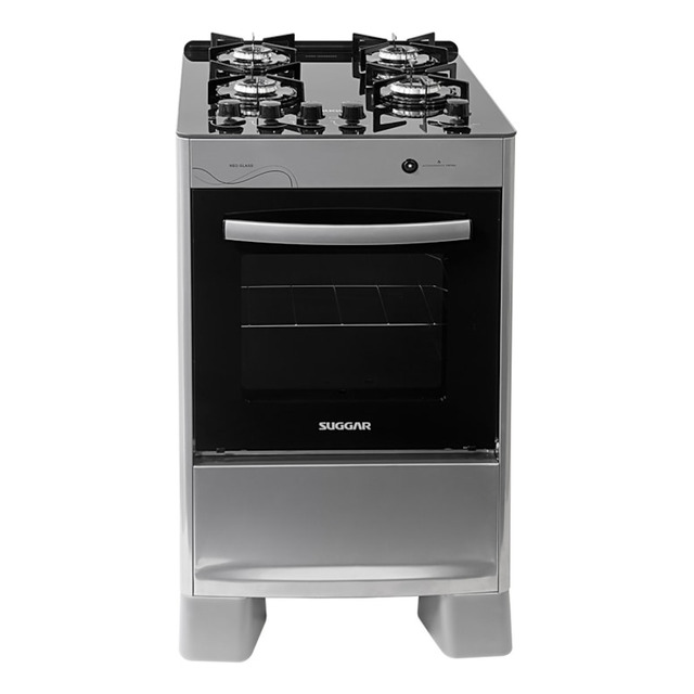 FogĂŁo De Piso 4 Bocas Mesa Vidro Neo Glass Suggar Bivolt Cor Prateado 110v/220v FogĂŁo De Piso 4 Bocas Mesa Vidro Neo Glass Suggar Bivolt Cor Prateado 110v/220v