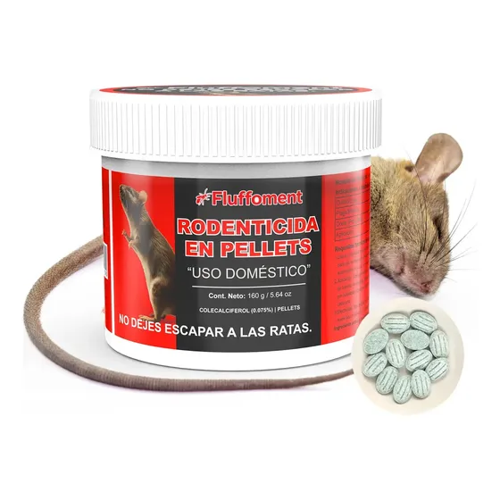 Veneno Para Ratas Pellets Cebo Mata Ratones Y Ratas 200g