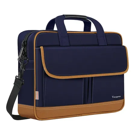 Maleta Para Notebook, Bolsa Notebook Para 15,6 Polegadas Masculina Impermeável E Acolchoada, Pasta Para Notebook Executiva Portátil Estilo Bandolera Acessórios Para Notebook Taygeer 1073 Azul