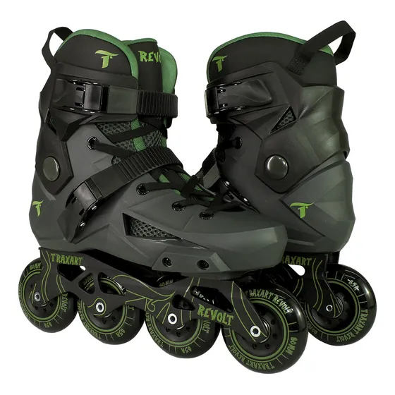 Patins Traxart Revolt Verde - 80mm/85a - Abec-9